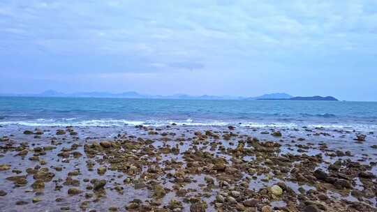 海南海岸海边海浪俯拍唯美大海美丽风景航拍