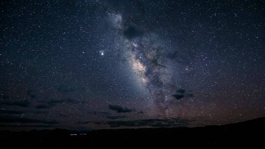 西藏阿里银河夜晚星空自然风光延时视频素材模板下载