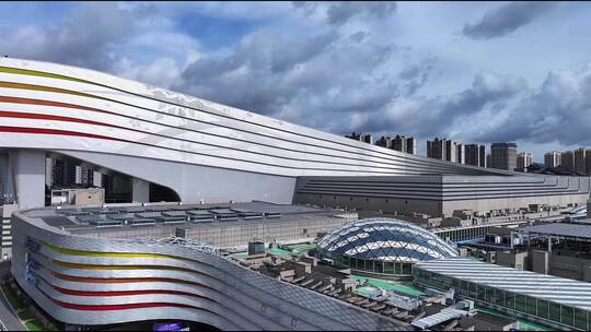 广州花都区融创茂CBD航拍