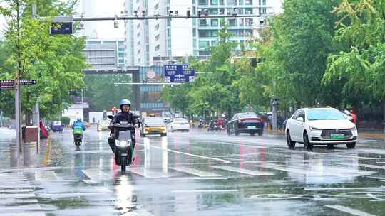 唯美下雨城市人文素材合集