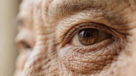 老年人眼睛微距特写素材