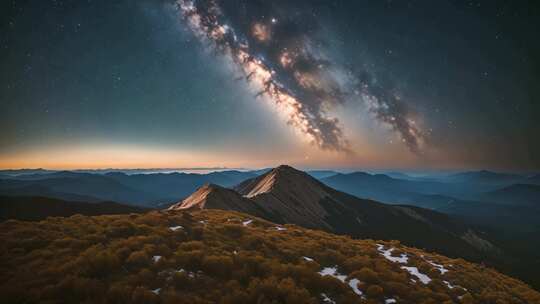 山峦星空全景