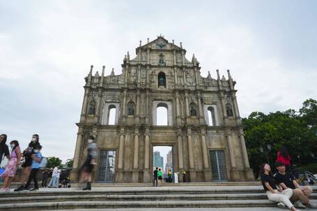 澳门大三巴牌坊澳门地标澳门旅游景点