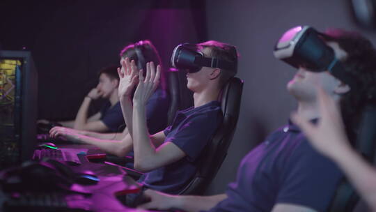 虚拟现实中的玩家视频素材模板下载