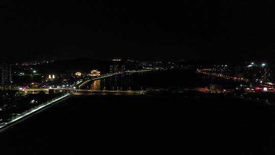 泉州洛江区夜景惠安洛阳江大桥夜景城市夜景