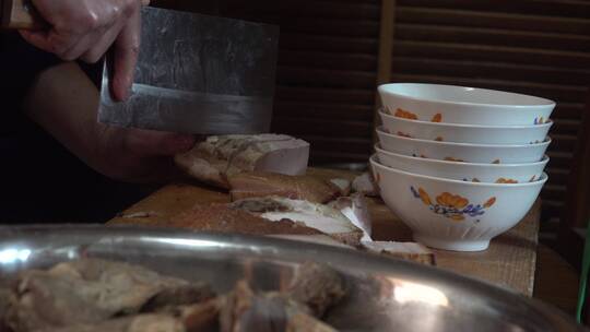 年味儿迎新年春节传统美食蒸碗方块扣肉视频素材模板下载