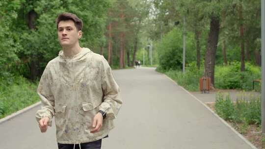 跑步帅哥健康生活方式