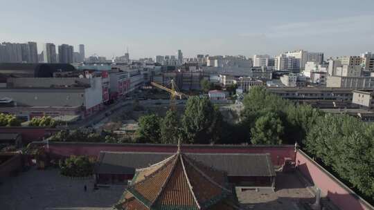 航拍夏季沈阳故宫 城市景观 历史建筑