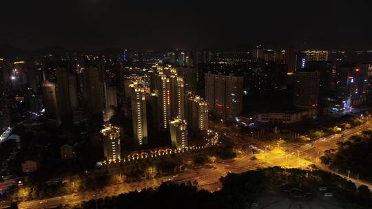 福建漳州市区夜景