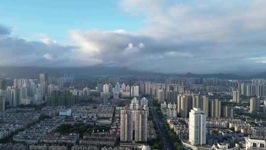 航拍温州鹿城区温州大景