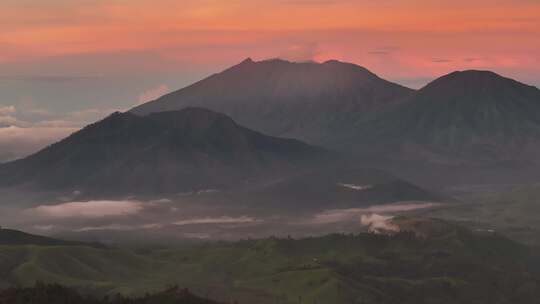 印尼火山地貌航拍