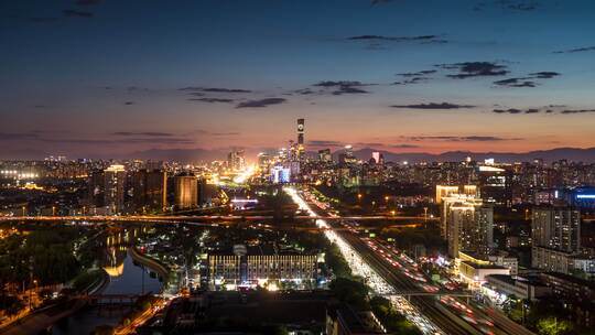 北京国贸夜景