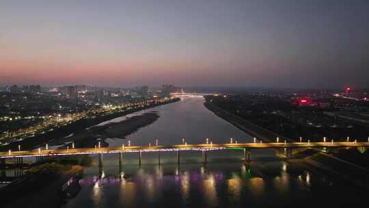 松滋市夜景航拍