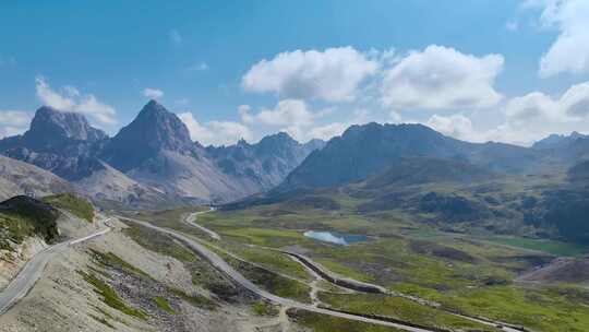 川西高山垭口格聂南线最高垭口险峻山峰