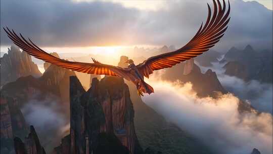 湖南张家界日出云海武陵源张家界ai素材原