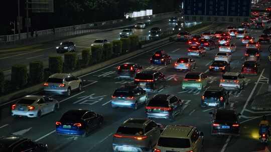 公路夜景城市深圳罗湖道路夜晚C0347