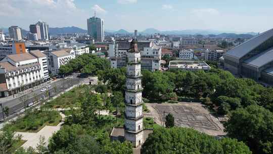 浙江绍兴大善塔历史文化古建筑航拍