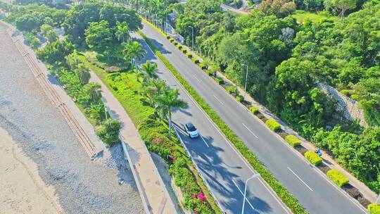 4K厦门环岛路航拍素材