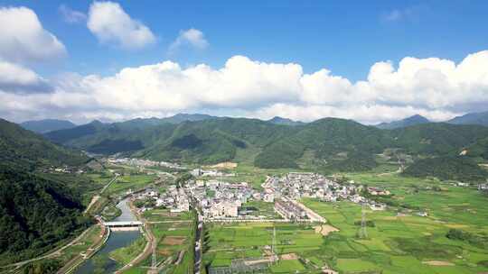 山村村庄风景航拍