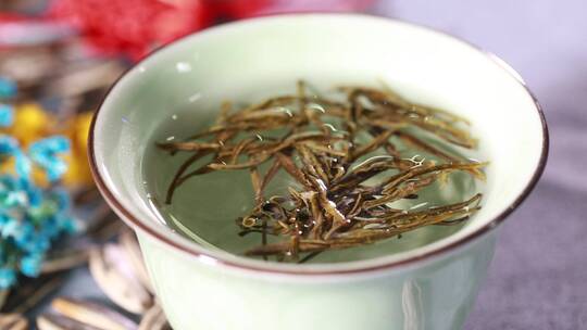 喝茶品茶大碗茶干果茶点