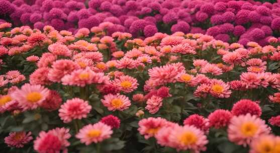 菊花特写秋菊花海花朵花丛向日葵鲜花盛开