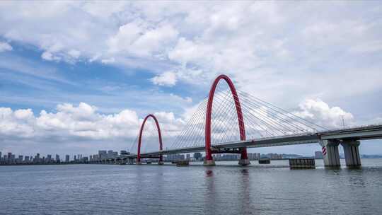 杭州之江大桥延时摄影视频素材模板下载