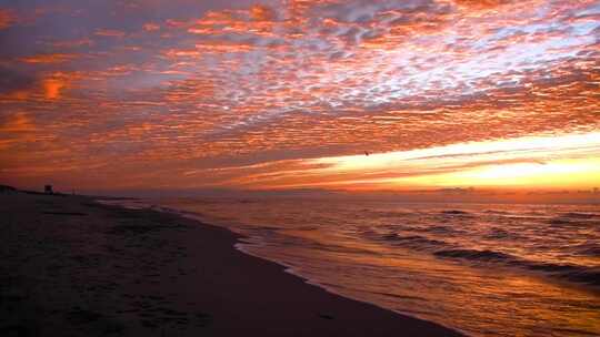 4K海滩夕阳美景