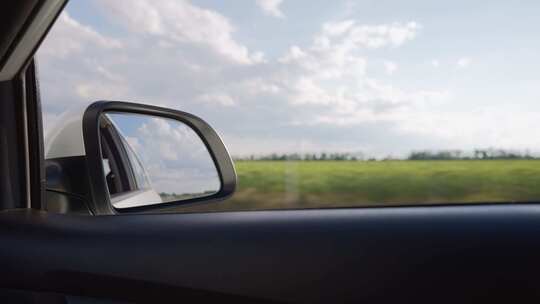 开车 车窗外的风景视频素材模板下载