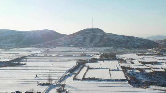 航拍雪景