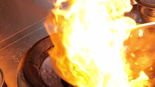 大火烹饪爆炒中式厨房