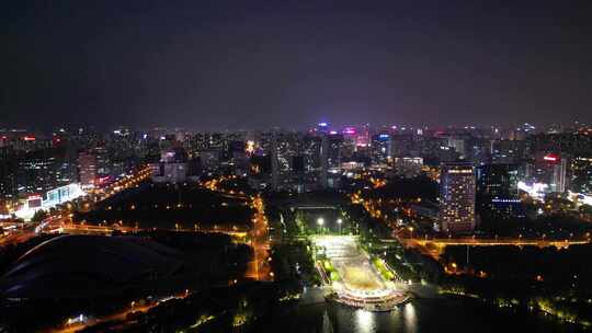 合肥市政务中心广场合肥市政府夜景