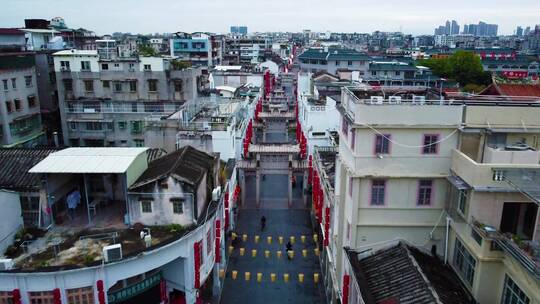 广东省潮州市牌坊街景区航拍