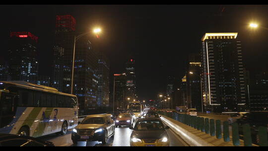 城市夜景交通远离城市夜景