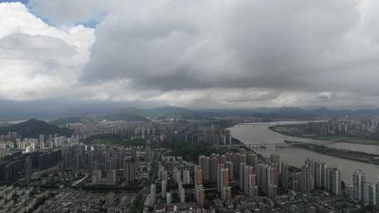 浙江温州城市风光航拍