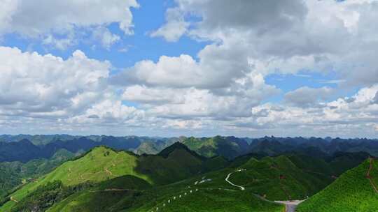 群山云彩天空蓝天白云延时