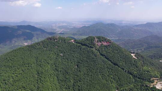 泉州山峰仙公山景区航拍山顶风景森林山脉