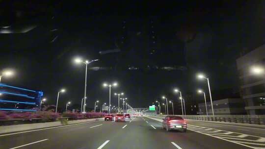 国庆沈海高速行车第一视角、夜晚高速公路