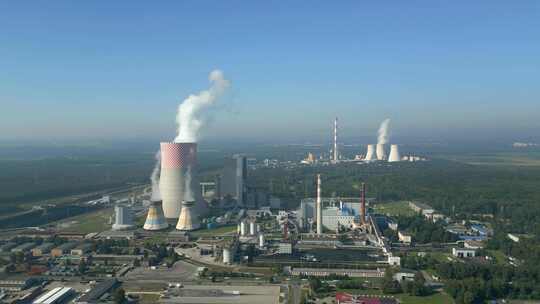 航拍反应堆发电能源