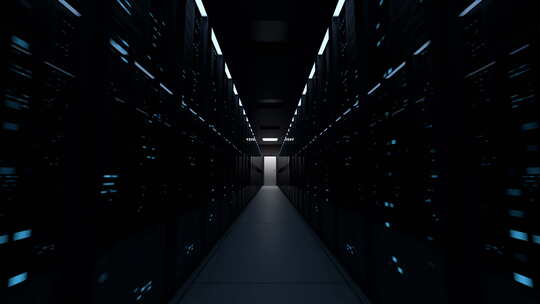 现代数据中心云计算中强大的服务器机房视频素材模板下载