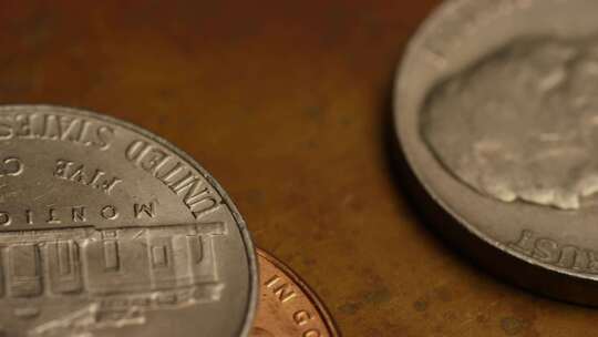 美国货币硬币视频素材模板下载