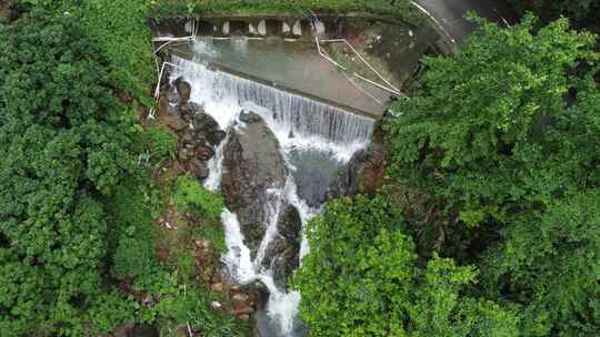广东东莞：连日降雨 景区瀑布流水潺潺