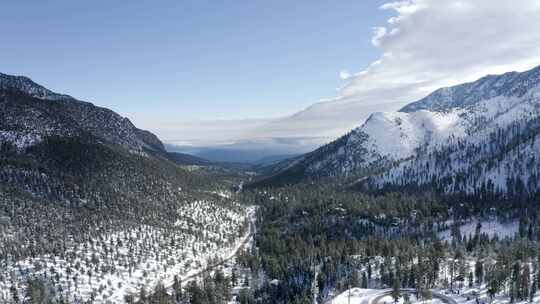 内华达州，山，雪，冬天