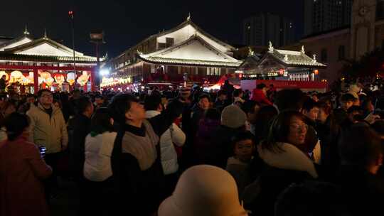 4k台州路桥十里长街元宵夜景