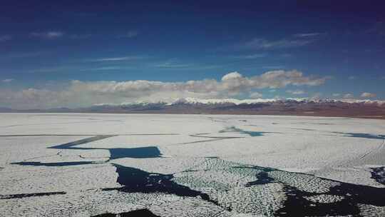 青海哈拉湖 雪山湖泊 湖景日落