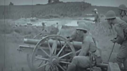 抗日战争 川军行军打仗