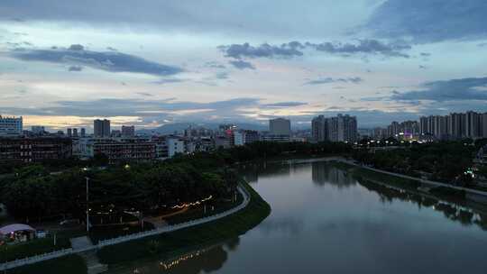 广西玉林大景玉林城市风光航拍