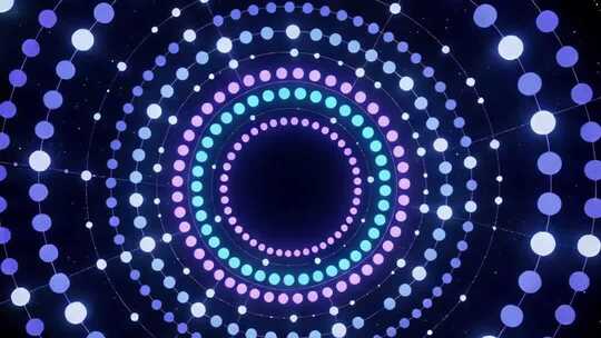 几何虚拟霓虹科技穿梭隧道背景