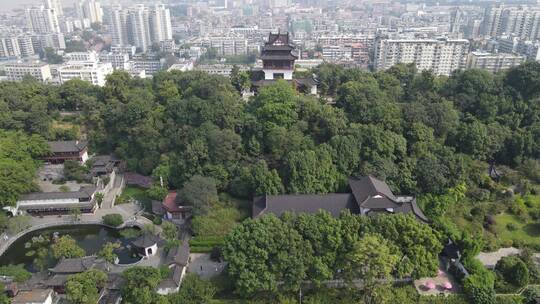 湖北武汉黄鹤楼5A景区航拍