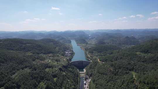 祖国大好河山青山绿水凤凰长潭岗风景区航拍