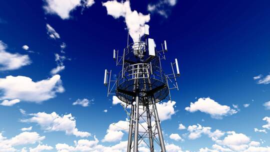 5G基站信号发射塔和无线网络通讯塔